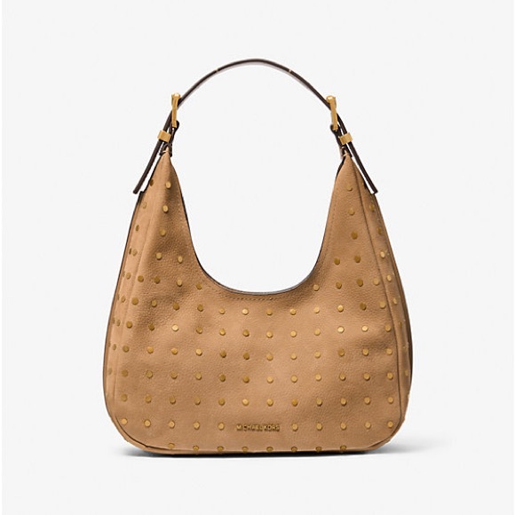 MICHAEL MICHAEL KORS
Nolita Small Studded Pebbled Nubuck Hobo Shoulder Bag - Picture 1 of 3